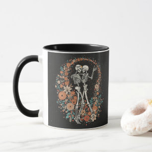 Evig kärlek skelett kaffemugge romantisk gotisk mugg