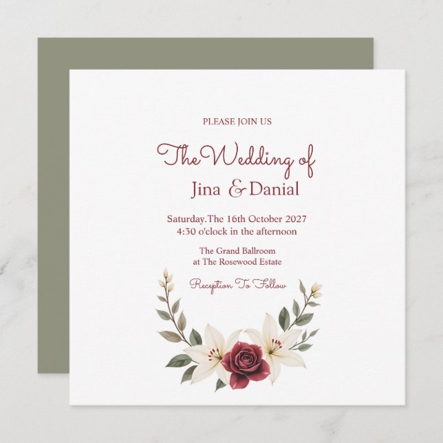 Evig kärlek spara datumet (Fram/baksida)