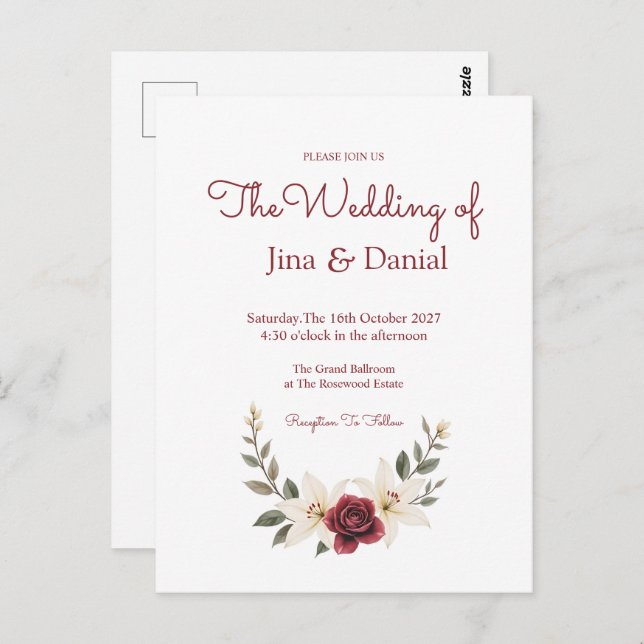 Evig kärlek vykort (Fram/baksida)