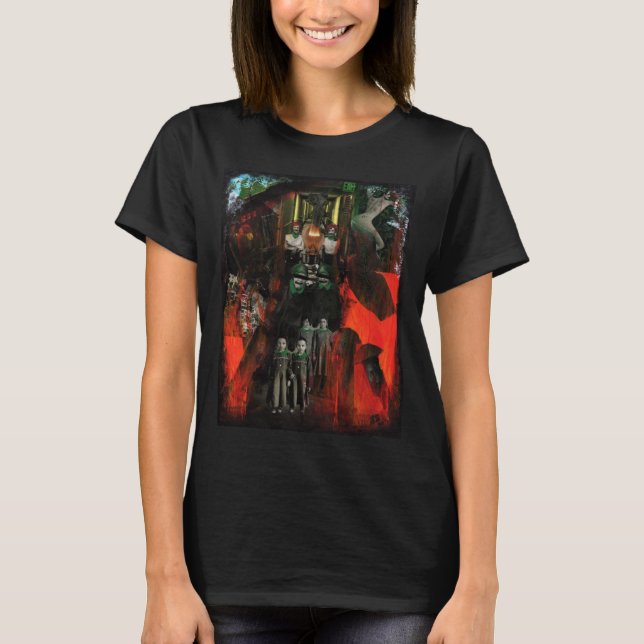 Evig låga blandad media goth originalkonst tee shirt (Framsida)