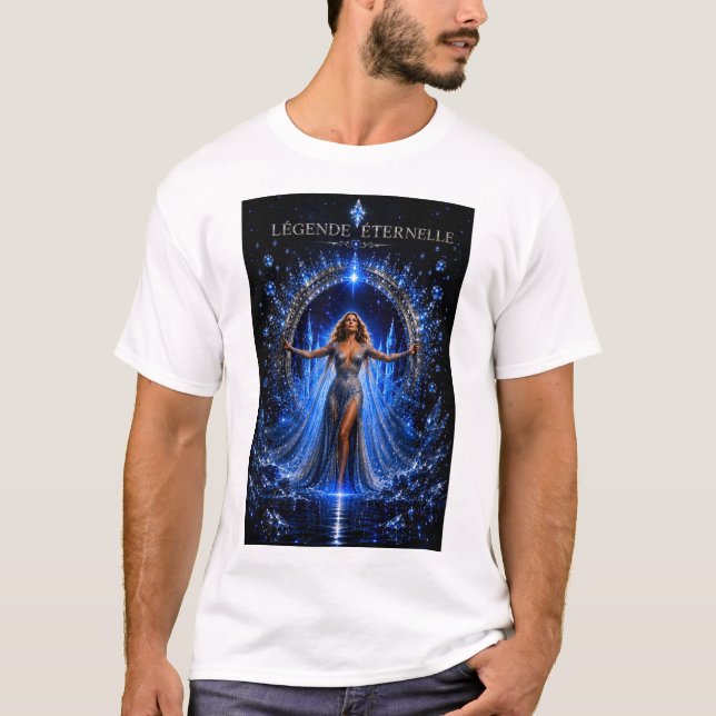 Evig Legend Kristall Fantasy Konst T Shirt (Framsida)