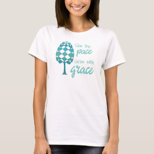 Evig Linje Träd Sakta ner takten, Väx med grace T Shirt