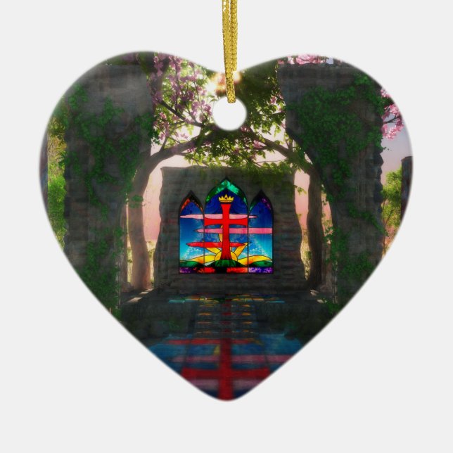 Evig ljus påskprydnad julgransprydnad keramik (Framsidan)