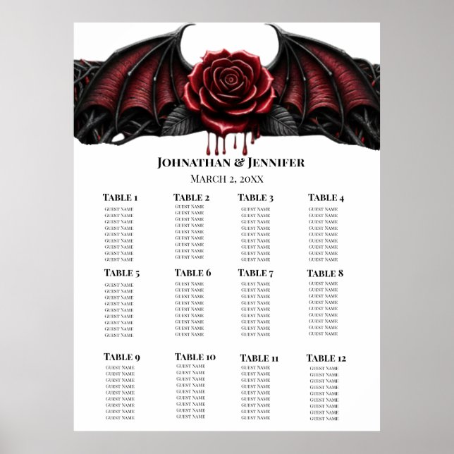 Evig Natt Gothic Vampire Bröllop Mörk Romantik Poster (Framsidan)