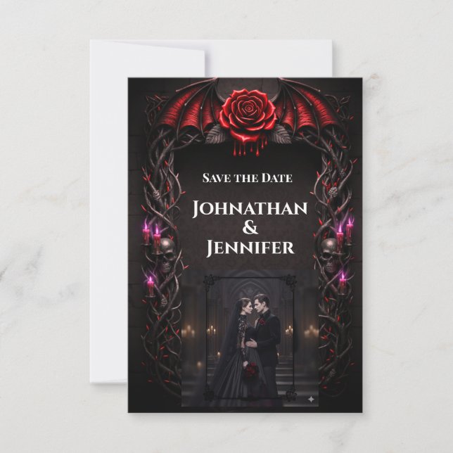 Evig Natt Gothic Vampire Bröllop Mörk Romantik Spara Datumet (Framsida)