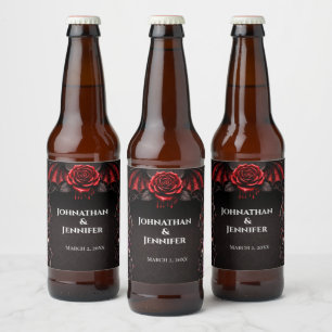 Evig natt gothic vampyr bröllop mörk romantik ölflaska etikett