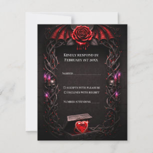 Evig natt gothic vampyr bröllop mörk romantik OSA kort