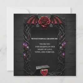 Evig natt gothic vampyr bröllop mörk romantik  tack kort