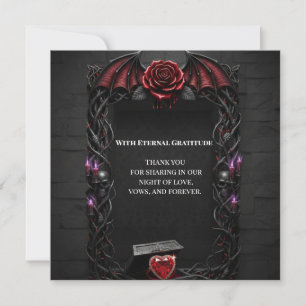 Evig natt gothic vampyr bröllop mörk romantik tack kort