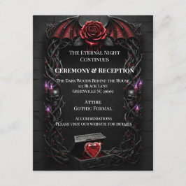 Evig Natt Gothic Vampyr Bröllop Mörk Romantik Tilläggskort