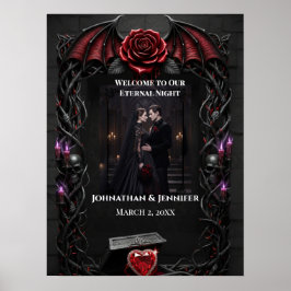 Evig natt gotiskt vampyrbröllop mörk romantik poster
