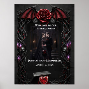 Evig natt gotiskt vampyrbröllop mörk romantik poster