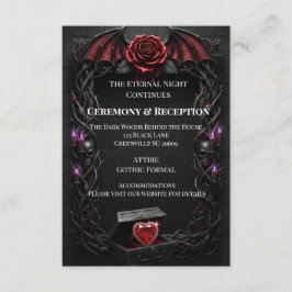 Evig natt gotiskt vampyrbröllop mörk romantik tilläggskort