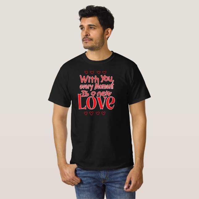 Evig Ny Kärlek Romantisk Citat T Shirt (Hel framsida)