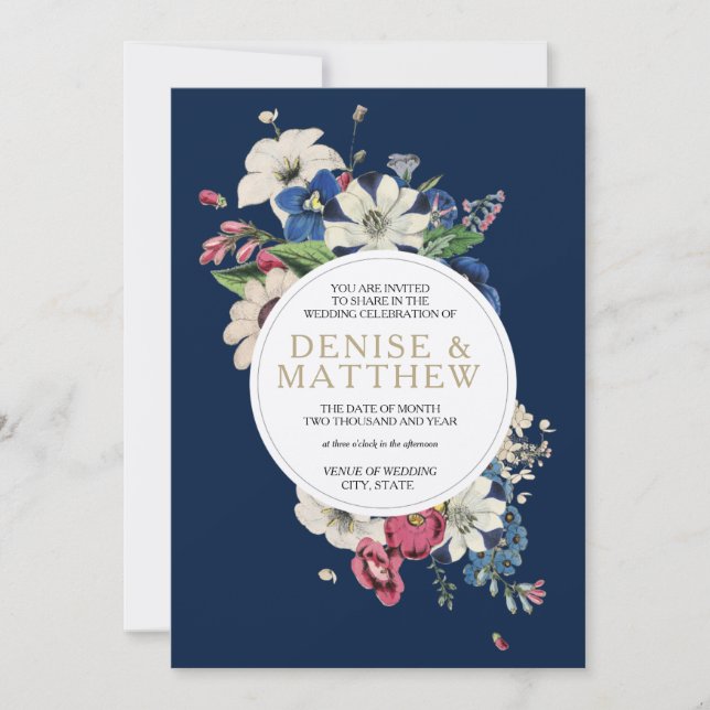 Evig samling i Polar nattblå Inbjudningar (Framsida)