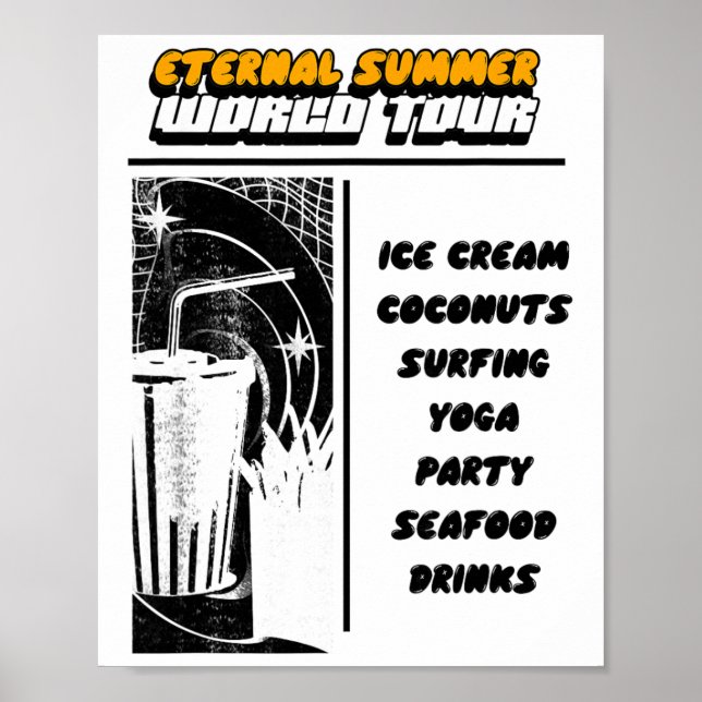 Evig sommar - Glass Kokosnötter Surfing Yoga ( Poster (Framsidan)