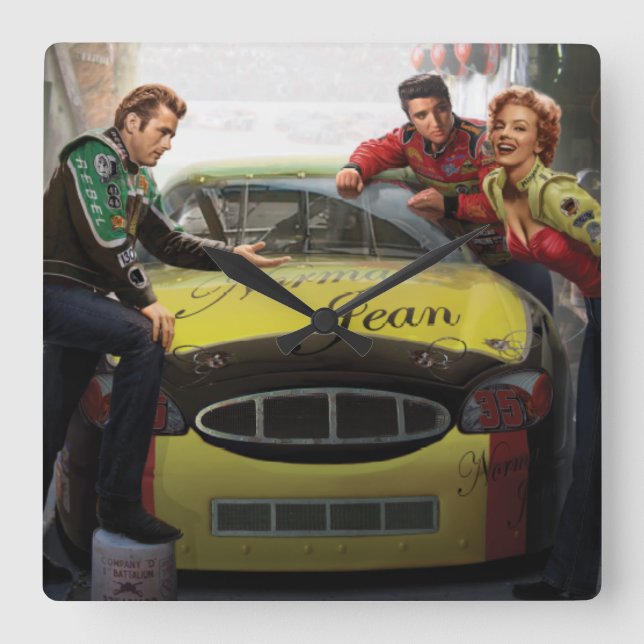 Evig speedway fyrkantig klocka (Framsida)