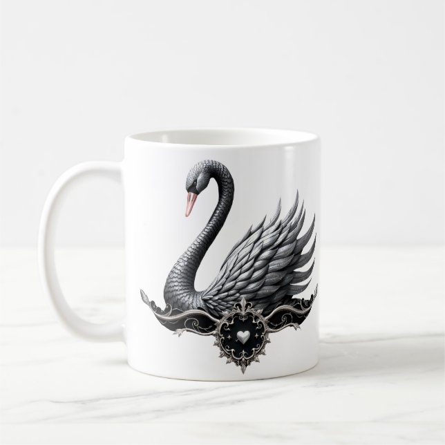 Evig svan av kärlek, för evigt börjar här.  kaffemugg (Vänster)