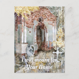 Evig tystnad på kyrkogården  vykort