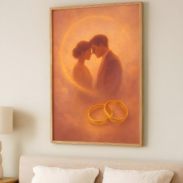 Evig Union – Abstrakt Kosmisk Romantik Design Poster