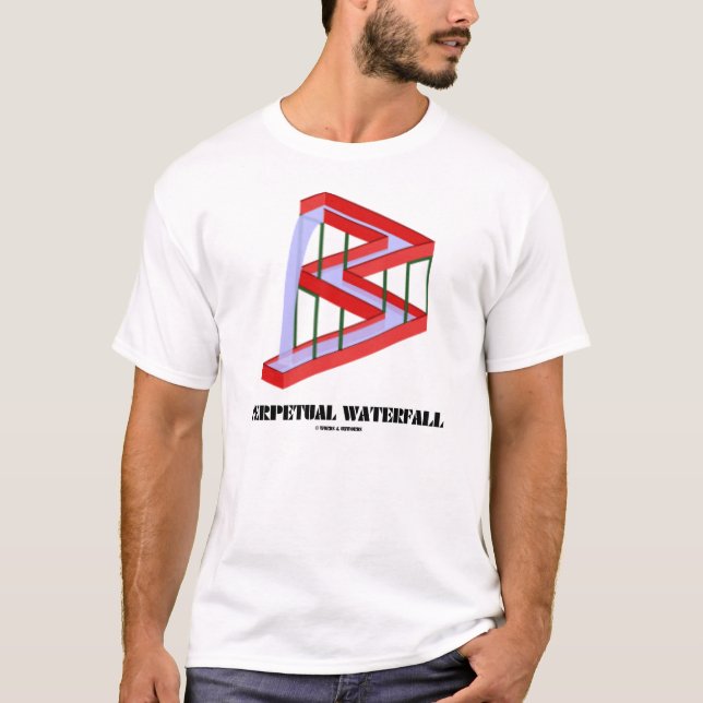 Evig vattenfall (den optiska illusionen) t shirt (Framsida)