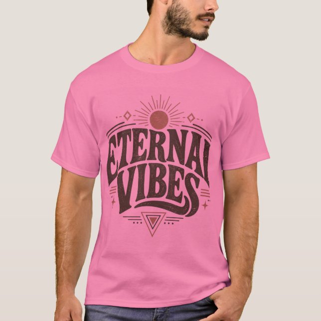 Evig Vibbar Retro Estetisk Grafisk T-Shirt - Vi (Framsida)