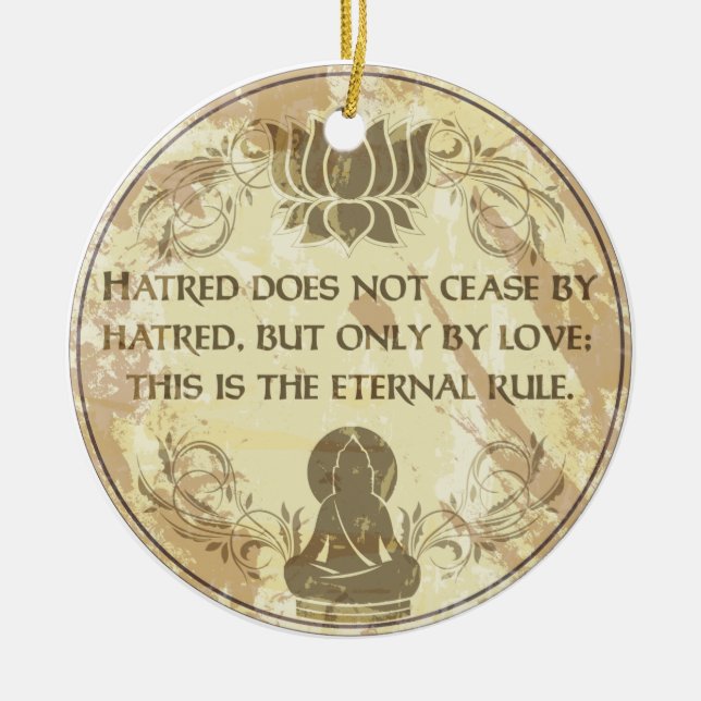 Eviga Buddha härskar Julgransprydnad Keramik (Framsidan)