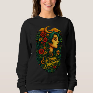 Eviga Drömmar Mångudinna Blommig Konst T Shirt