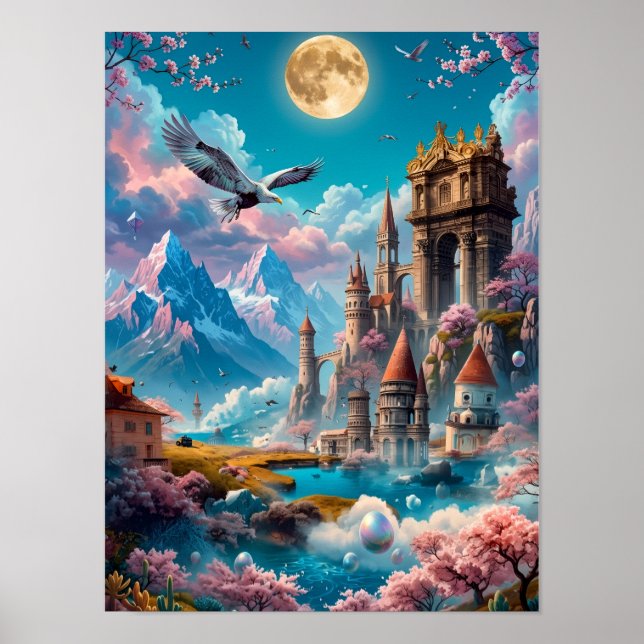 Eviga källor i Drömrikets slott Poster (Framsidan)