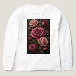 Eviga rosor i 3D-mikromosaik – Lyxig blomsterkonst T Shirt