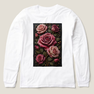 Eviga rosor i 3D-mikromosaik – Lyxig blomsterkonst T Shirt