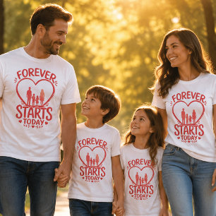 Evigheten Börjar Idag Romantisk Familj Kärlek Hjär T Shirt