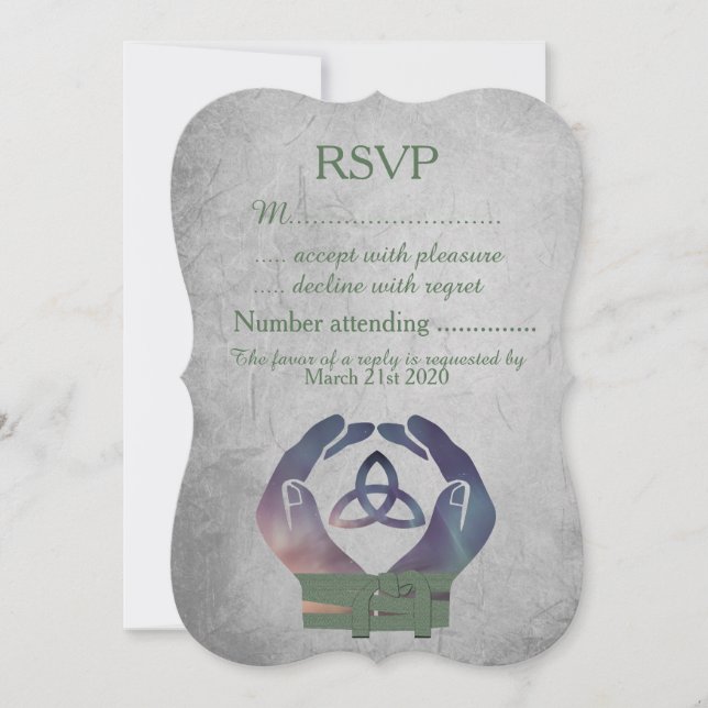 Evighets Handfastning RSVP Svarskort Inbjudningar (Framsida)