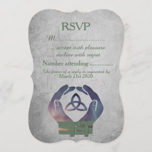 Evighets Handfastning RSVP Svarskort Inbjudningar
