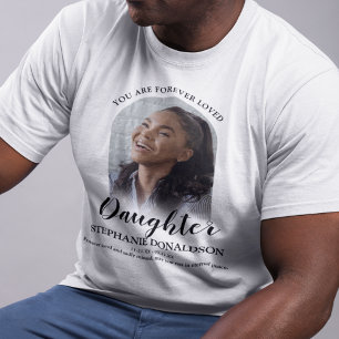 Evigt Älskad Dotter Minnes-T-Shirt för Foto T Shirt