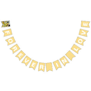 Evigt Förälskad Smörgul Bröllop Vimplar