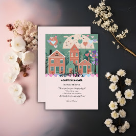 Evigt hem Pastellhjärtan Adoption Vård Shower Tilläggskort