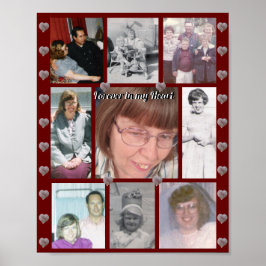Evigt I Mitt Hjärta Foto Collage Hjärtan Röda Poster