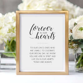 Evigt I Våra Hjärtan Bröllopsminnesmärke Poster
