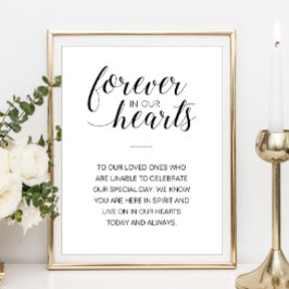 Evigt I Våra Hjärtan Bröllopsminnesmärke Poster