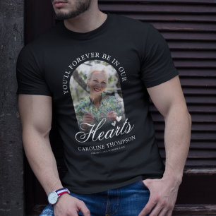 Evigt i våra hjärtan minnes T-shirt med foto