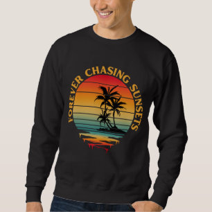 Evigt jaga solnedgångar T-shirt Lång Ärmad Tröja