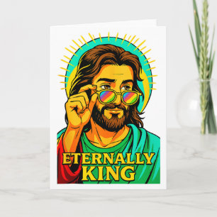 Evigt King Cool Jesus Kristet Anime Manga Po Kort