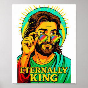 Evigt King Cool Jesus Kristet Anime Manga Po Poster