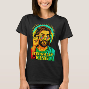 Evigt King Cool Jesus Kristet Anime Manga Po T Shirt