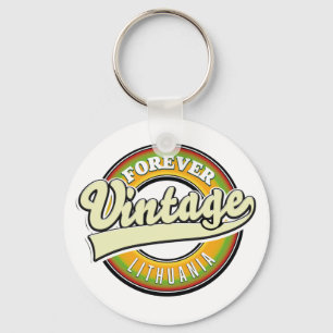 Evigt Litauen vintage-logotyp. Nyckelring