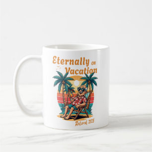 Evigt på Semester Retro Pension 2025 Kaffemugg