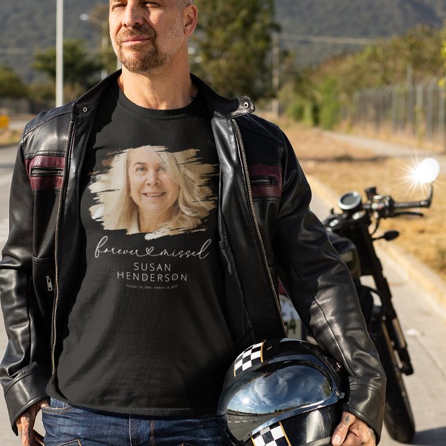 Evigt Saknad Hjärtfoto Minnes-T-Shirt T Shirt (Skapare uppladdad)