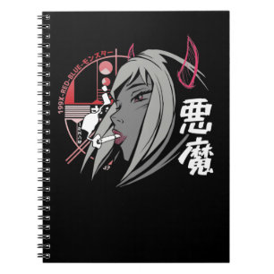Evil Anime Ledsen Girl Otaku Japansk estesisk Anteckningsbok