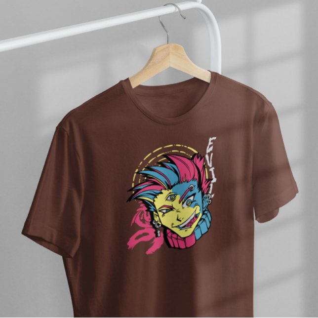 Evil Anime Villain Boy T Shirt (Skapare uppladdad)